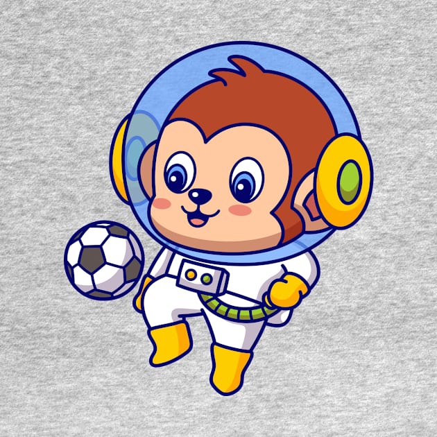 Soccer Monkey Astronaut by yellowline